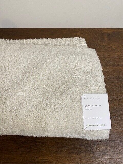 Pottery Barn Classic Loop Bath Mat, 21 x 34, Ivory