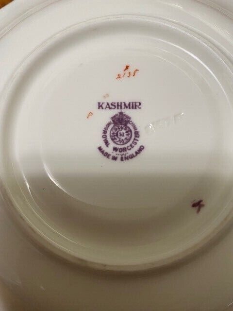 Royal Worcester Kashmir China, Made in England