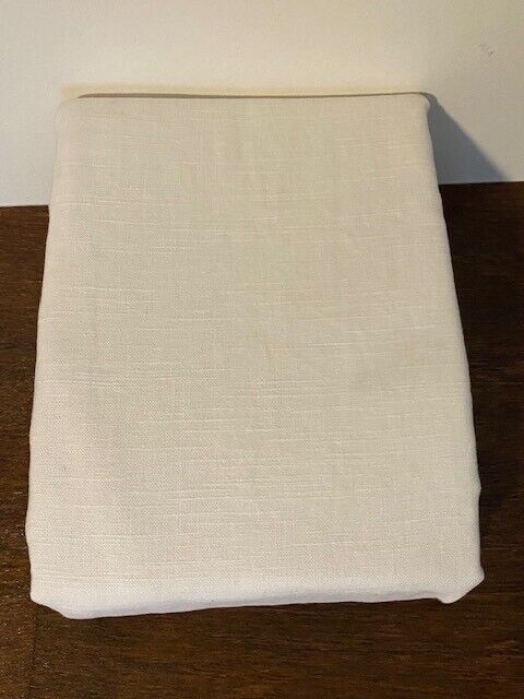 Pottery Barn Emery Linen Cotton Lined Curtain, 50 x 108 in", White