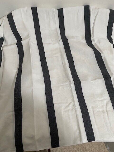 West Elm 2 Black and White Striped Euro Shams