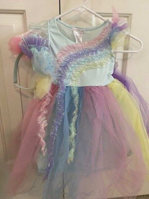 POTTERY BARN KIDS LIGHT UP RAINBOW FAIRY COSTUME  MULTI 3T NEW