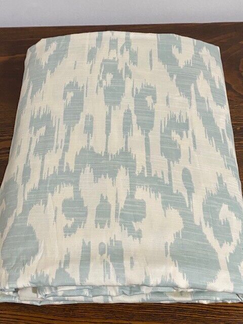 Williams Sonoma Home Queen Duvet Cover, 100% Cotton, Ivory and Aqua