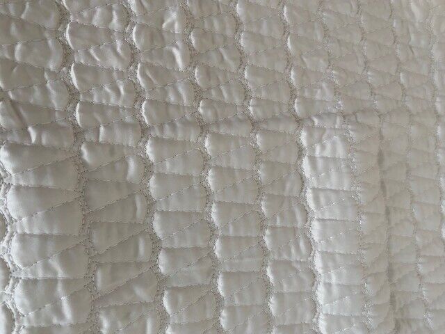 West Elm Quilted Satin 26 x 26 in Euro Sham, Ivory