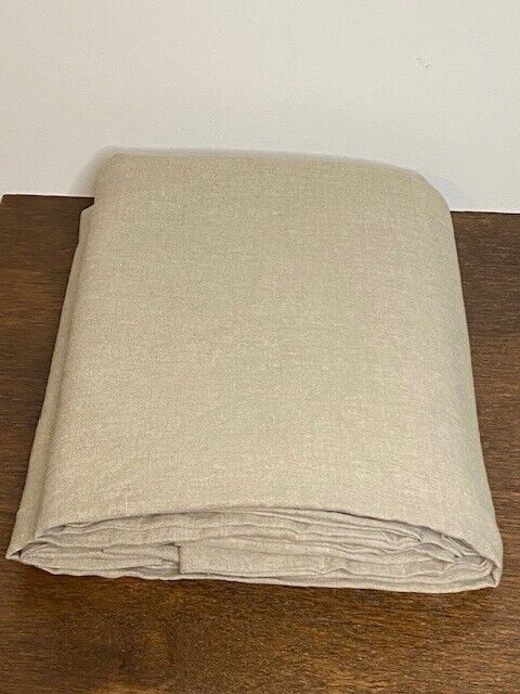 Pottery Barn Belgian Flax Linen Curtain, Cotton Lined, 50 x 96 in, Dark Flax