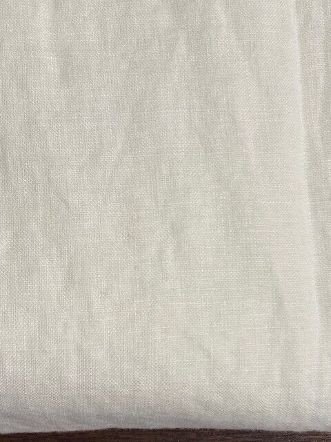 Pottery Barn 50 x 84 in Belgian Flax Linen Curtain, Cotton Lined, Ivory