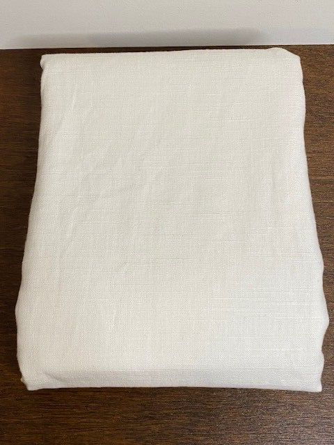 Pottery Barn Emery Linen Cotton Lined Curtain, 50 x 96 in", White