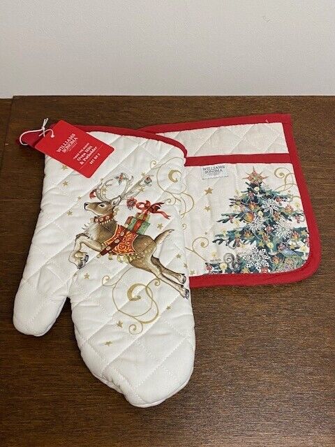 Williams Sonoma Twas the Night Mitt & Potholder Set