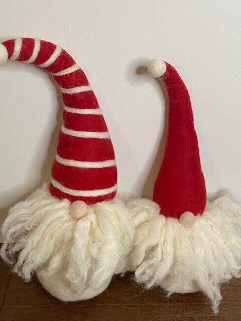 Pottery Barn Wool Gnome Decor Set of 2