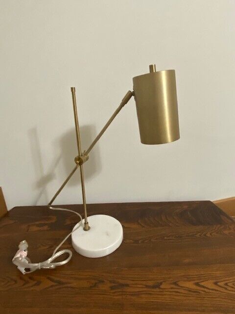 Pottery Barn Brushed Antiqued Brass Adjustable Desk Lamp