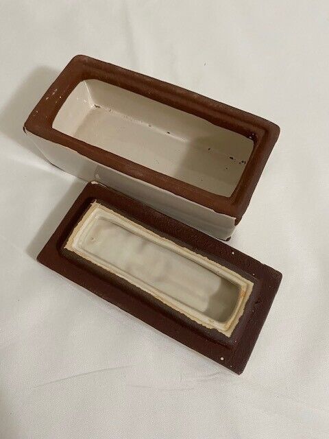 Brown and Cream 6'' x 3'' Ceramic Key Box