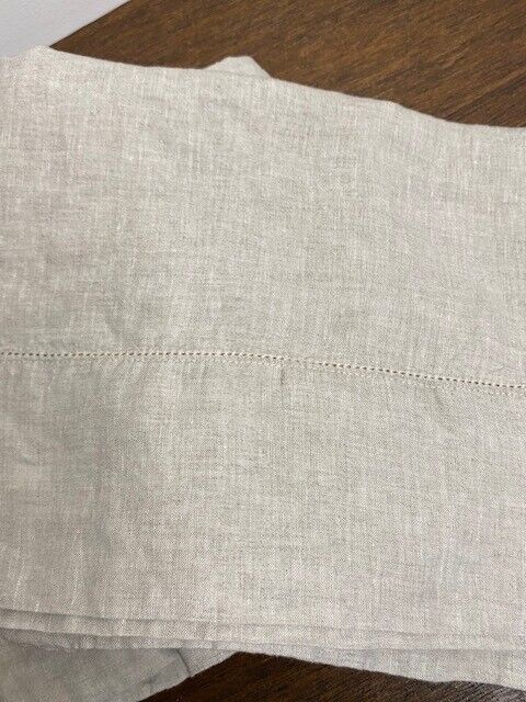 Pottery Barn Belgian Flax Linen King Pillowcases - Set of 3, Dark Flax