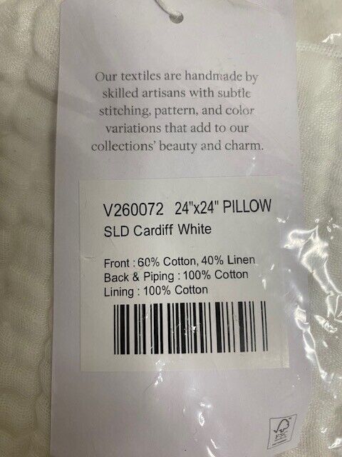 Villa Set of 2 24 x 24 in Cardiff ( Coronado) Pillow Covers, White