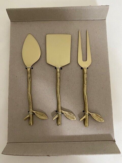 West Elm Botanical Brass Cheese Knives