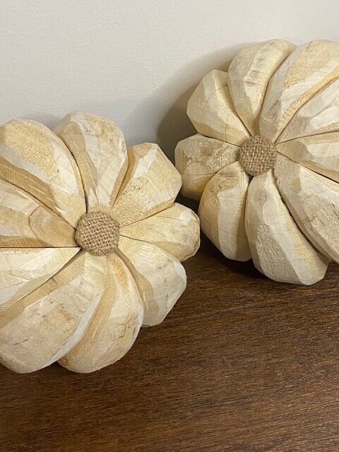 Solid Unfinished Wood Pumpkin, 8 inch