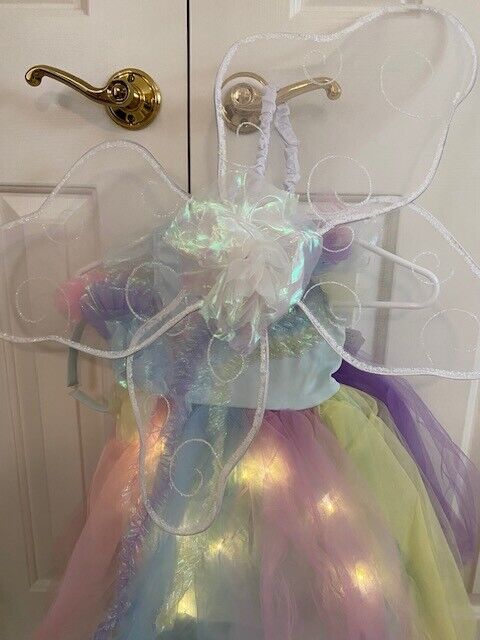 POTTERY BARN KIDS LIGHT UP RAINBOW FAIRY COSTUME  MULTI 3T NEW