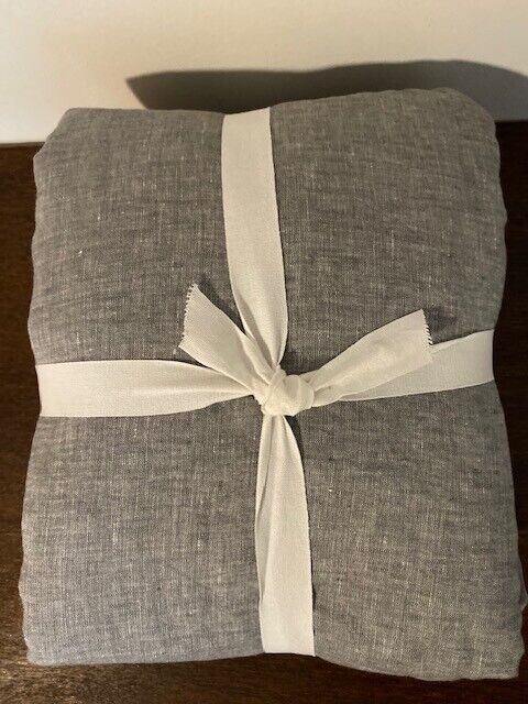 NEW Pottery Barn Belgian Flax Linen FULL/QUEEN Duvet Cover~Flagstone Gray