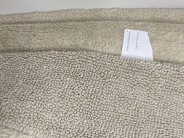 Pottery Barn Classic Organic Loop Bath Mat, 24 x 64 in, Oatmeal