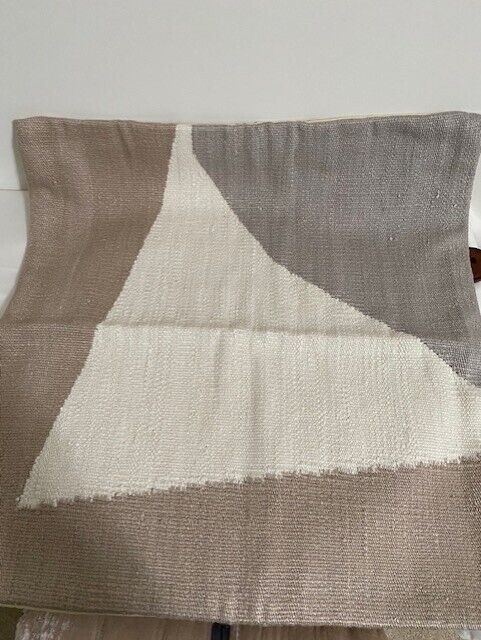 West Elm Heavy Weave Pillow Cover 23 x 23 Ivory, Tan and Gray