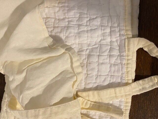 Pottery Barn Pickstitch Handcrafted Cotton/Linen Euro Sham, 26 x 26, Yellow