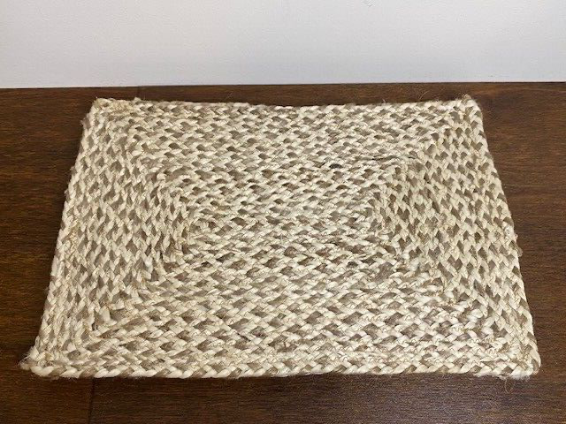 LR Home Woven Jute Placemats 13 x 19 in, set of 4