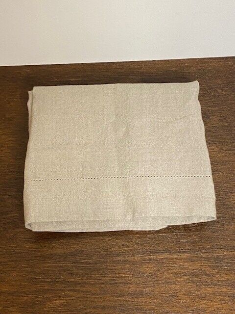 Pottery Barn Standard Belgian Flax Linen Hemstitched Sham, Dark Flax