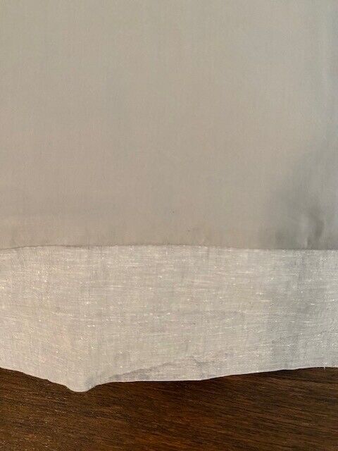 Pottery Barn F/Queen Tencel Duvet Cover with Linen Flange, Eucalyptus