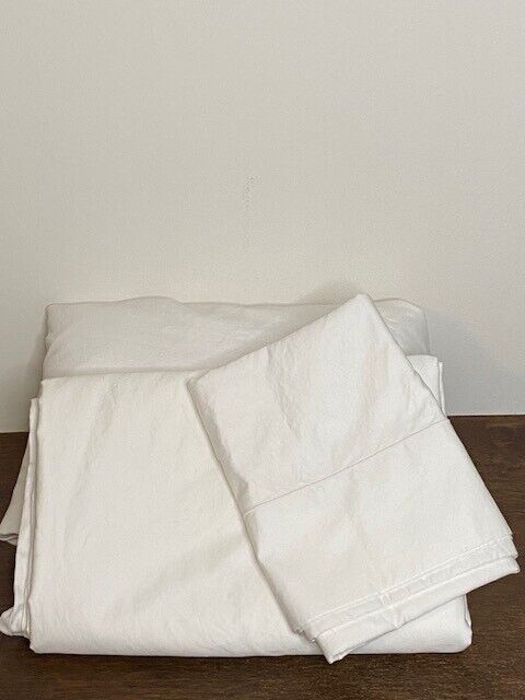 Pottery Barn 1000-Thread-Count Sateen Sheet Set, King, White-SEE NOTES