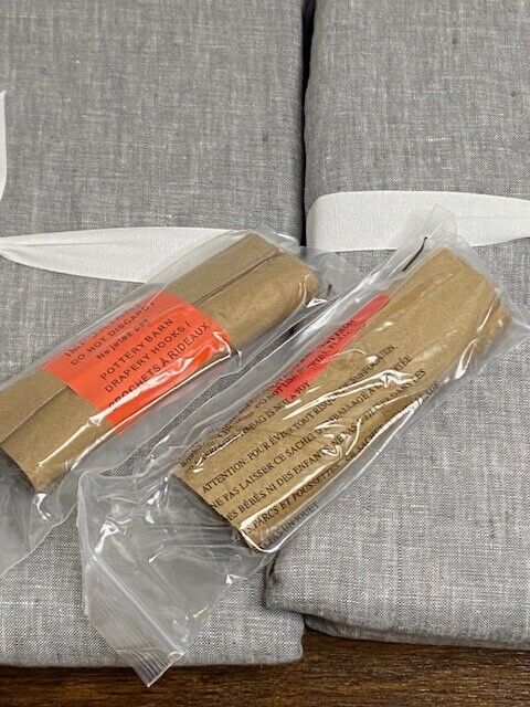 Pottery Barn Set of 2 Belgian Flax Linen Curtain 50x96, Flagstone