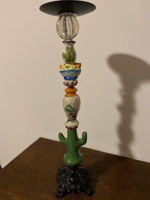 Vintage Salt and Pepper Shaker Cactus Theme  Candle Sticks