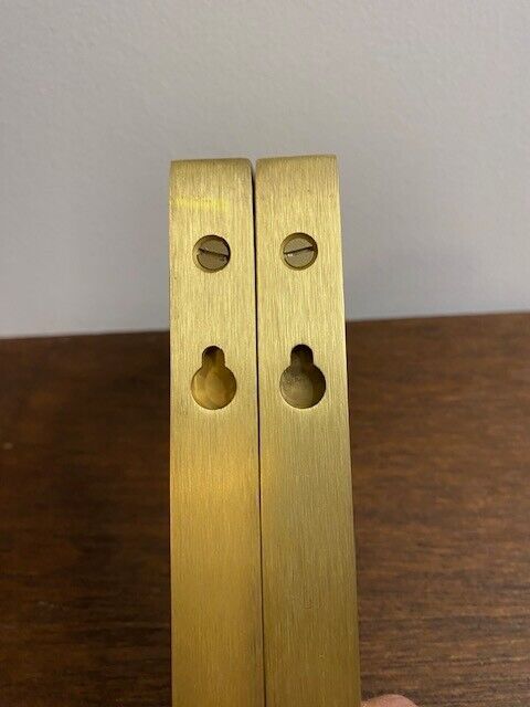 Rejuvenation Stepped Shelf Brackets, Aged Brass