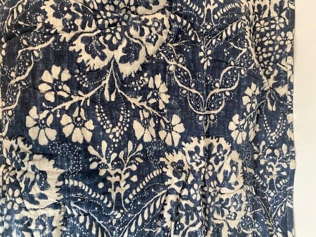 Pottery Barn Bernyce Handquilted Cotton Euro Sham, Indigo 26 x 26in