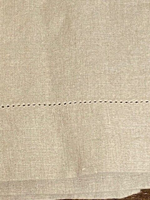 Pottery Barn Standard Belgian Flax Linen Hemstitched Sham, Dark Flax