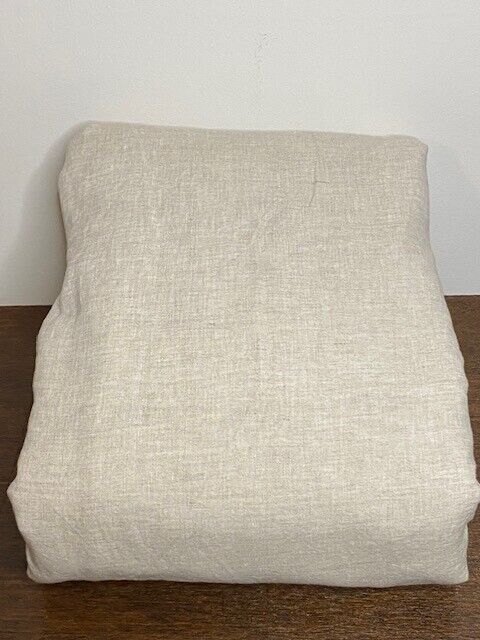 Pottery Barn 108 x 149 in Custom Belgian Flax Linen Curtain - Dark Flax