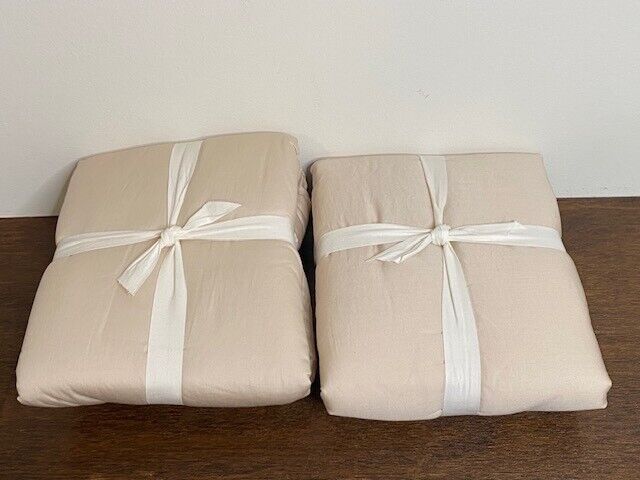 Pottery Barn Set of 2 King Dream Brushed Cotton Comforter Shams, Rosewater