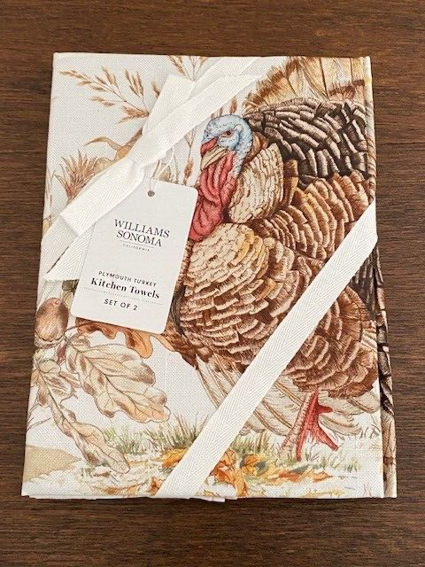 Williams Sonoma Plymouth Turkey Kitchen Towels, Set of 2