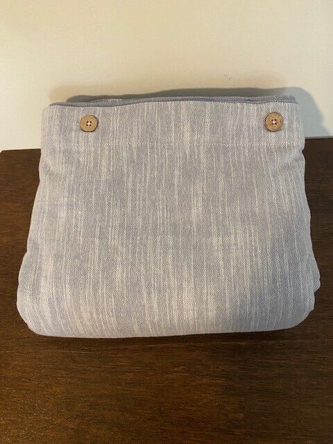 Pottery Barn Dorm F/Q Button-Down Chambray Duvet Cover & 1 Standard Sham