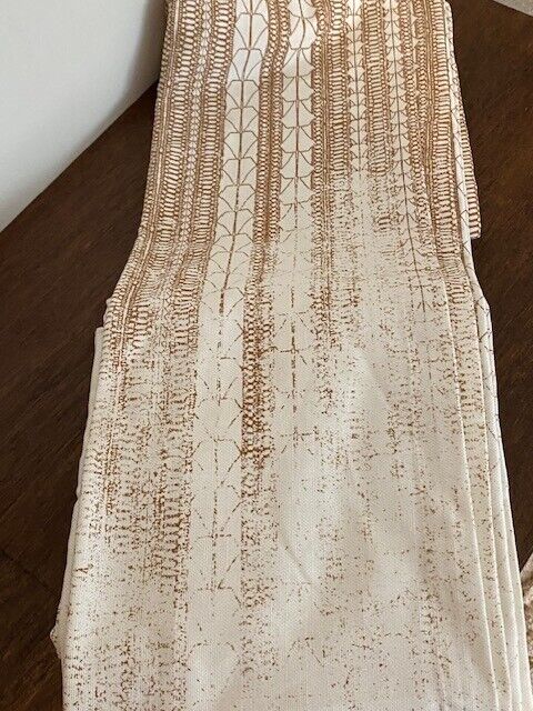 West Elm Set of 2 Echo Print Curtains, 48 x 96 in, Gold Dust-no lining