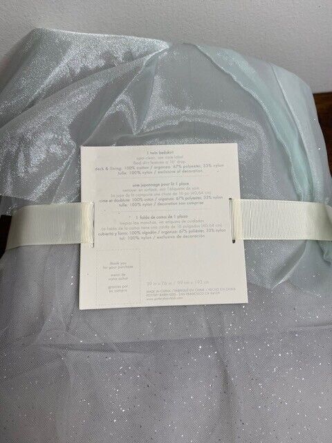 Pottery Barn Kids Icy Tulle Bedskirt Bed Skirt TWIN  Layered Sparkle Frozen NIP