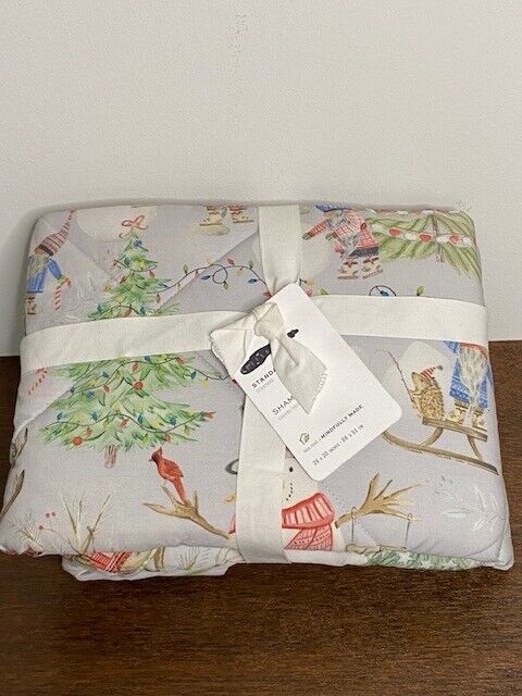 Pottery Barn Snowday Gnomes Comforter Standard Shams, Set of 2