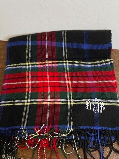 Mark & Graham Plaid Scarf with DGR Monogram