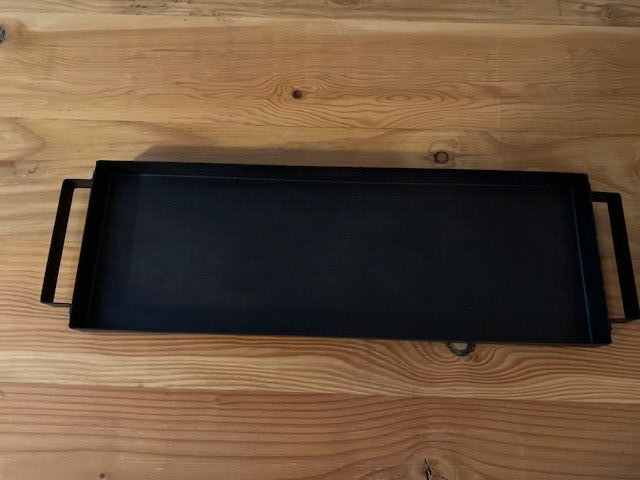 Black Metal Tray with Handles