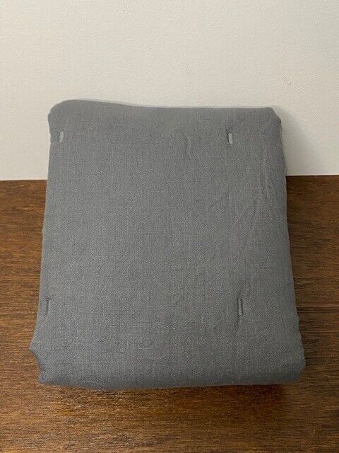 Pottery Barn Belgian Flax Linen Standard Comforter Sham, Charcoal