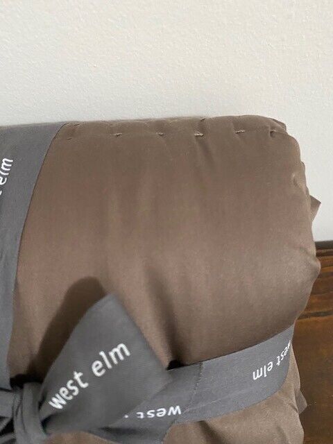 West Elm Plush Silky Tencel Quilted King Sham-Mocha