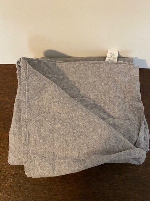 Pottery Barn King Gray Flannel Flat Sheet