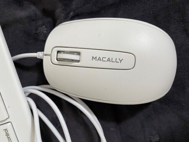 Macally White Keyboard and Mouse, wired