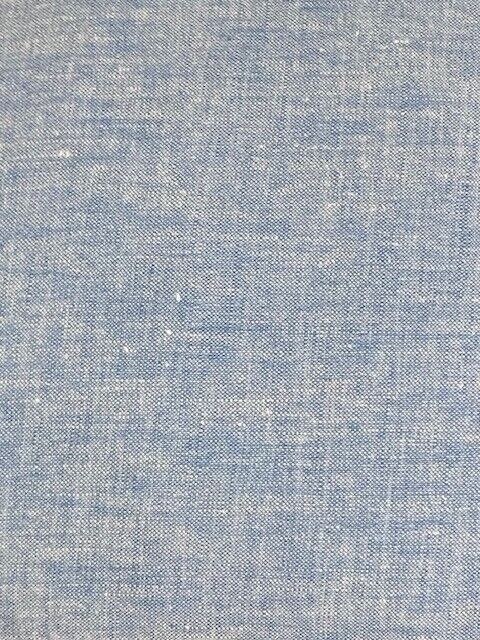 Pottery Barn K/CK Belgian Flax Linen Duvet, & 1 Dbl Flange King Sham, Chambray