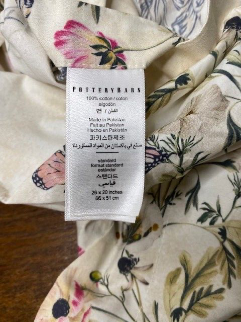 New Pottery Barn Monique Lhuillier Tuileries Percale Standard Pillow Sham