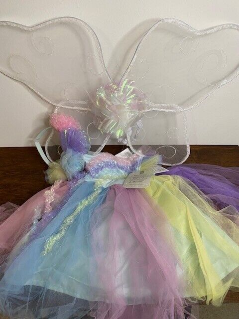 POTTERY BARN KIDS LIGHT UP RAINBOW FAIRY COSTUME  MULTI 3T NEW