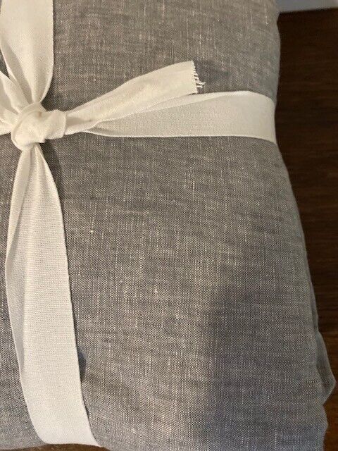 NEW Pottery Barn Belgian Flax Linen FULL/QUEEN Duvet Cover~Flagstone Gray