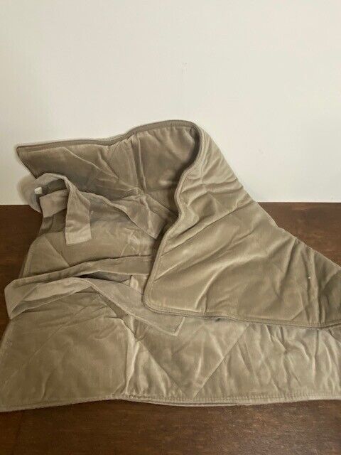 Pottery Barn Diamond Quilted Velvet Standard Sham, Taupe